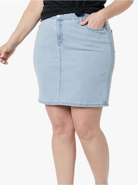 Amazon Essentials Light Blue Denim Mini Skirt